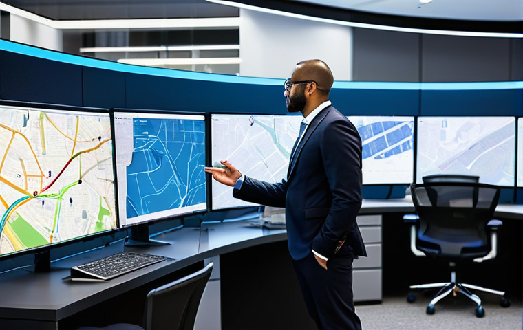 교통직 실무에서 자격증의 활용 사례 - **Prompt:** A diverse team of five professional traffic engineers, men and women aged 30-50, are act...