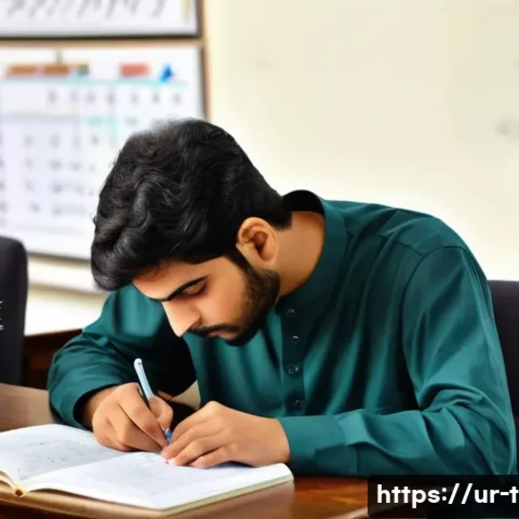 교통직 공무원 시험 합격 전략 - **Prompt:** A focused young Pakistani student, appearing to be in their early twenties, is deeply en...