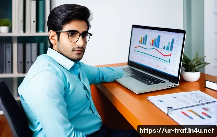 교통직 경력자의 연봉 협상 노하우 - **Prompt:** A young, determined Pakistani professional, likely a traffic engineer, sitting at a well...