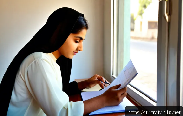 교통직 필기시험 중점 학습 과목 - Photorealistic Pakistani civil service exam candidate studying key traffic administration subjects a...